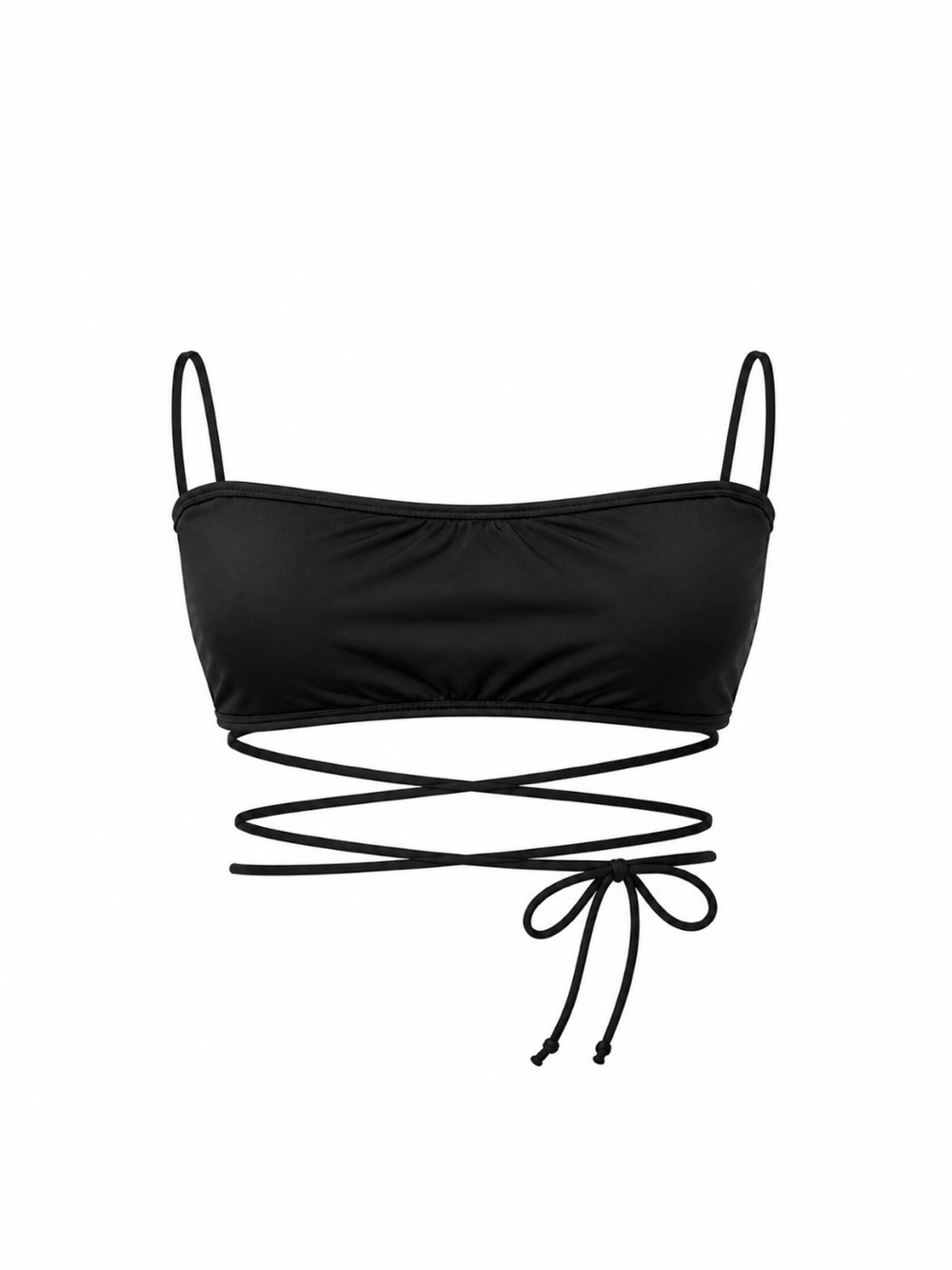❁ 3/$15 ❁ Garage Black Tie Around Wrap Bikini Top | Size Small